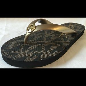 COPY - MK Flip Flops • Metallic Jet Set
